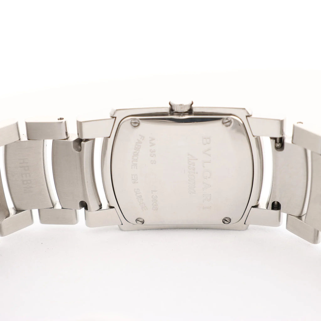 Bvlgari Ashoma AA35BSS L3036 SS QZ Watch with Black Dial