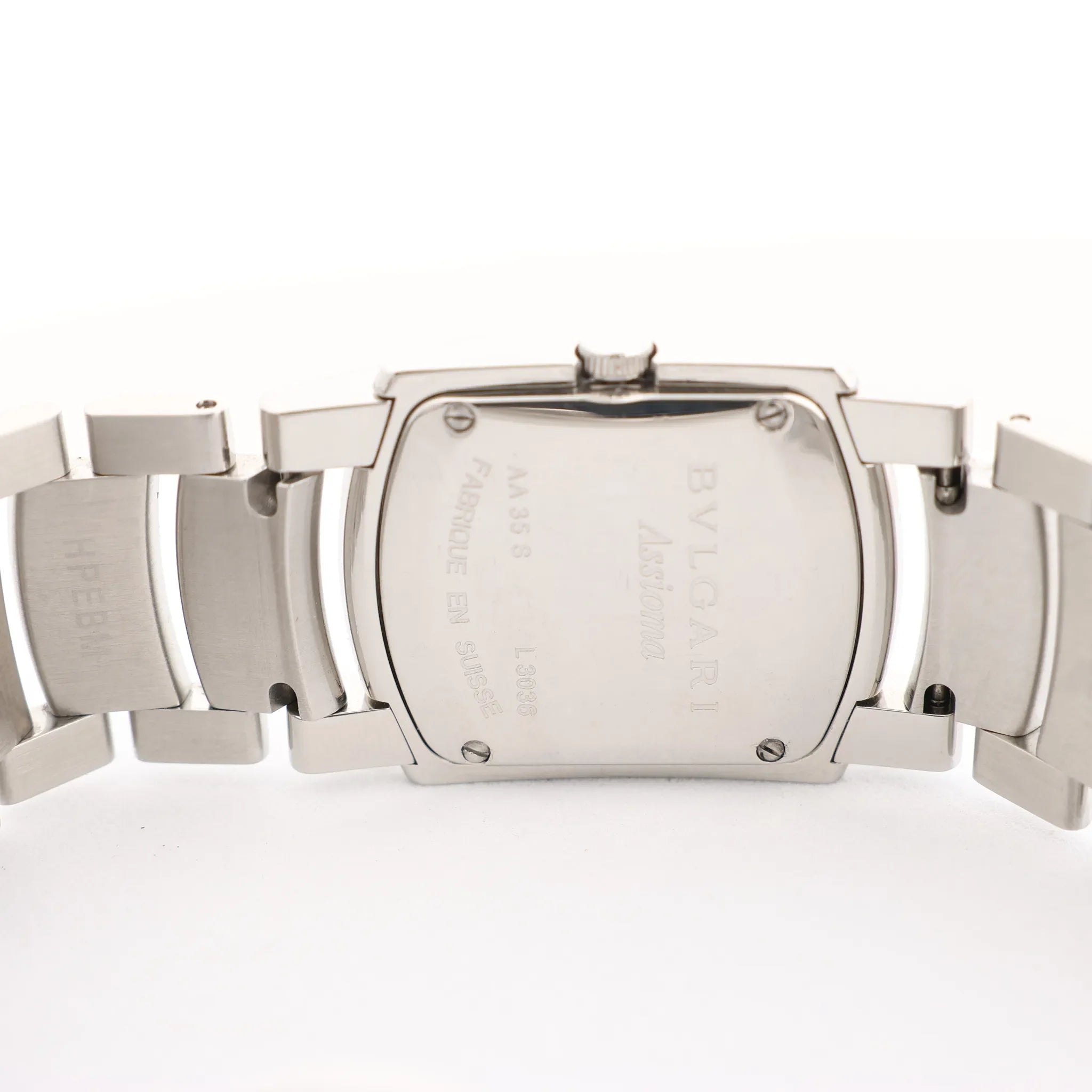 Bvlgari Ashoma AA35BSS L3036 SS QZ Watch with Black Dial