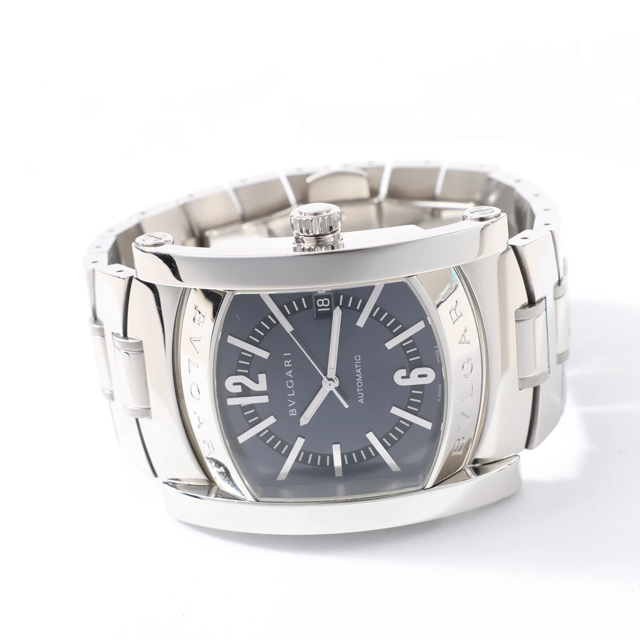Bvlgari Assioma AA48S L4089 SS SS AT Black Dial Watch