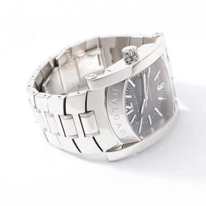 Bvlgari Assioma AA48S L4089 SS SS AT Uhr mit schwarzem Zifferblatt