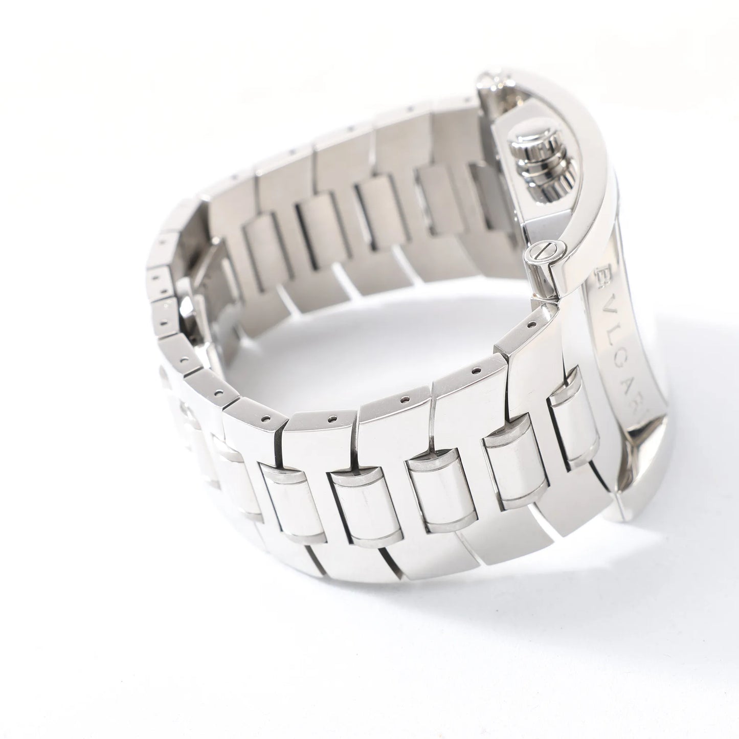 Bvlgari Assioma AA48S L4089 SS SS AT Uhr mit schwarzem Zifferblatt