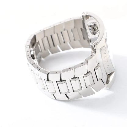 Bvlgari Assioma AA48S L4089 SS SS AT Uhr mit schwarzem Zifferblatt