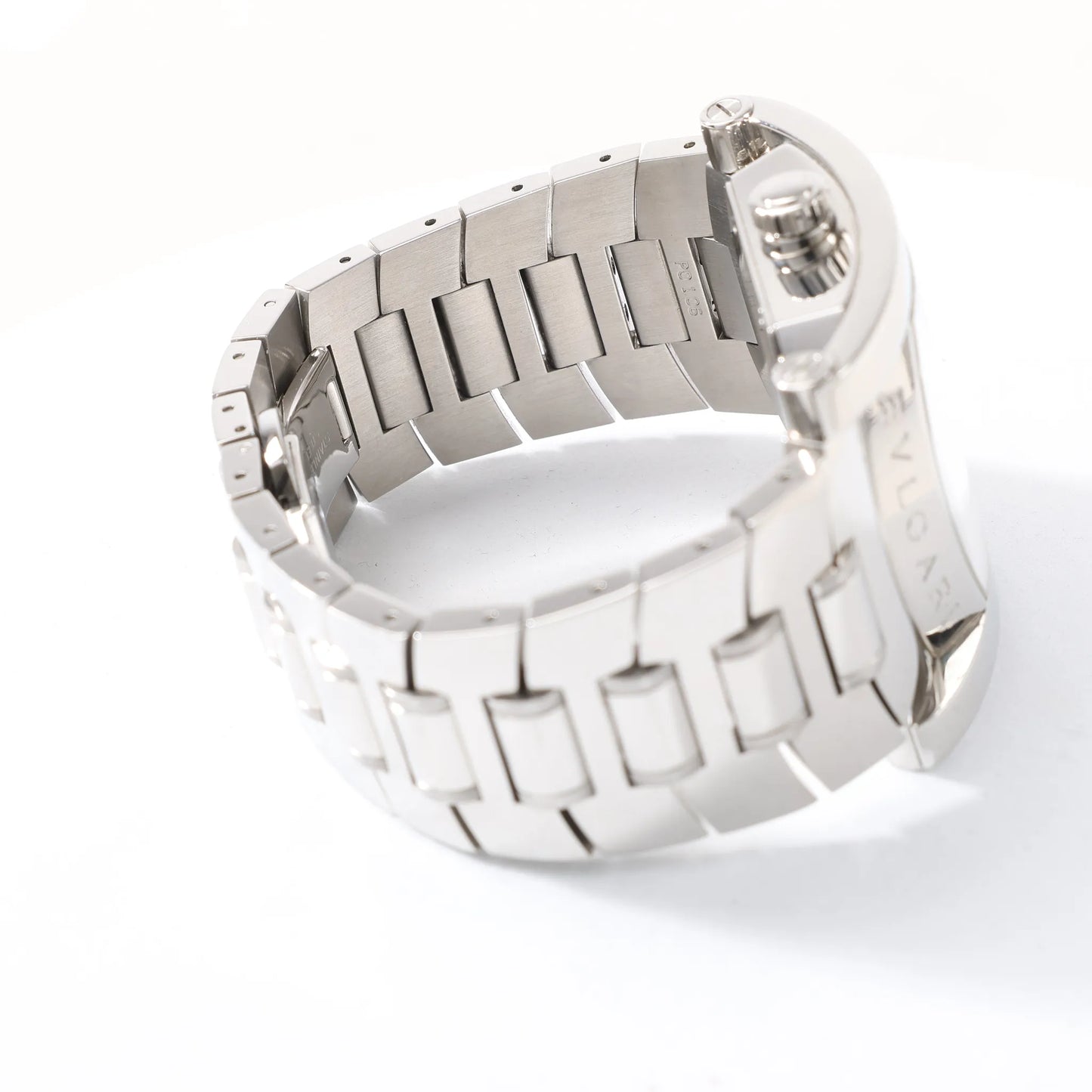 Bvlgari Assioma AA48S L4089 SS SS AT Uhr mit schwarzem Zifferblatt