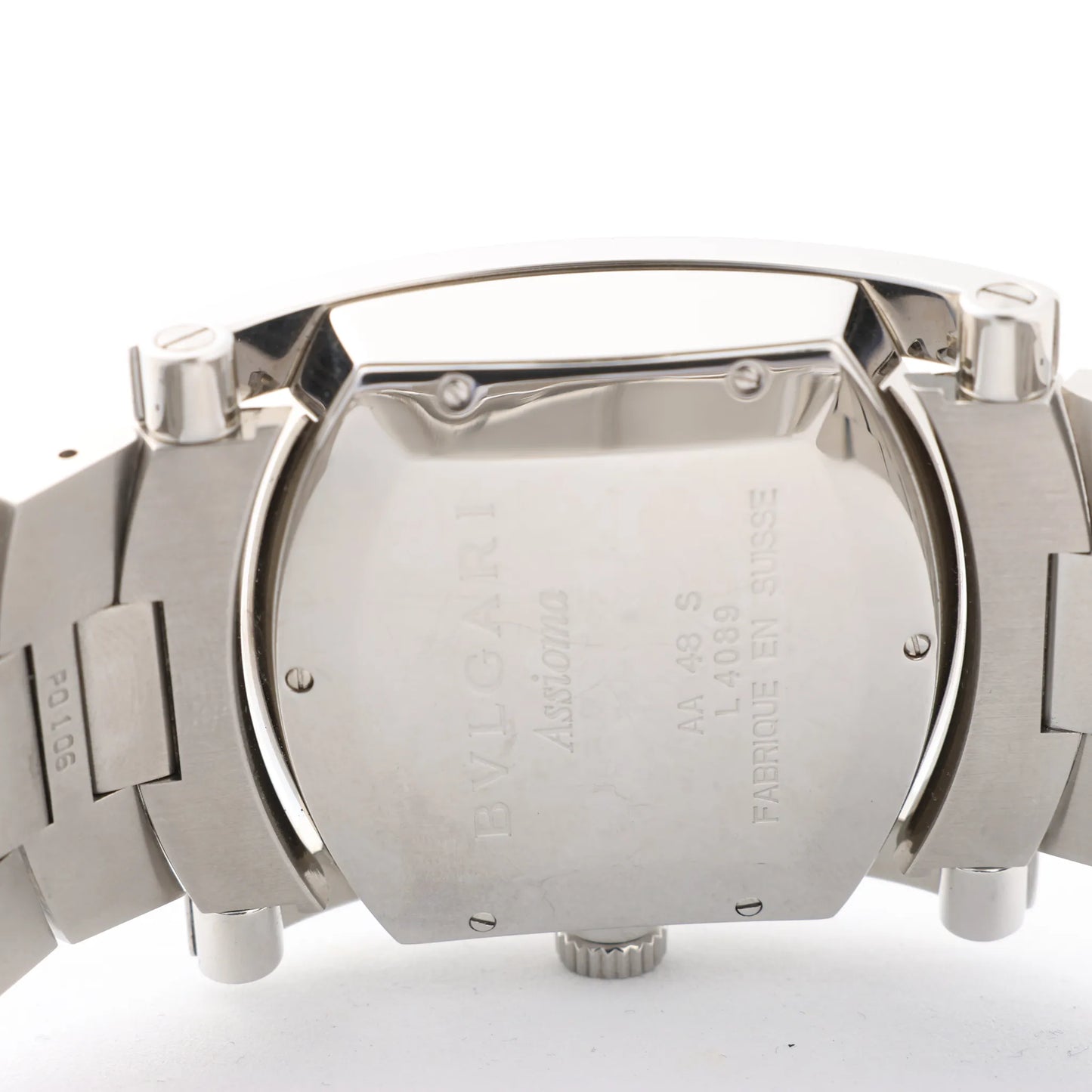 Bvlgari Assioma AA48S L4089 SS SS AT Uhr mit schwarzem Zifferblatt