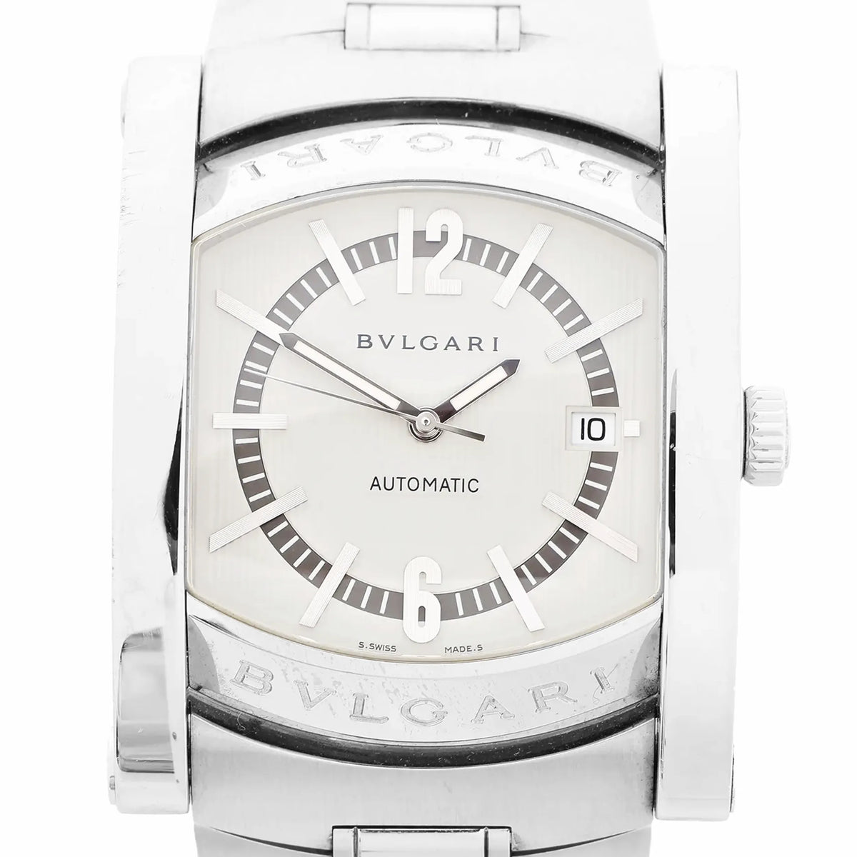 Bvlgari Assioma AA48S L6648 SS WZ Watch with Beige Dial