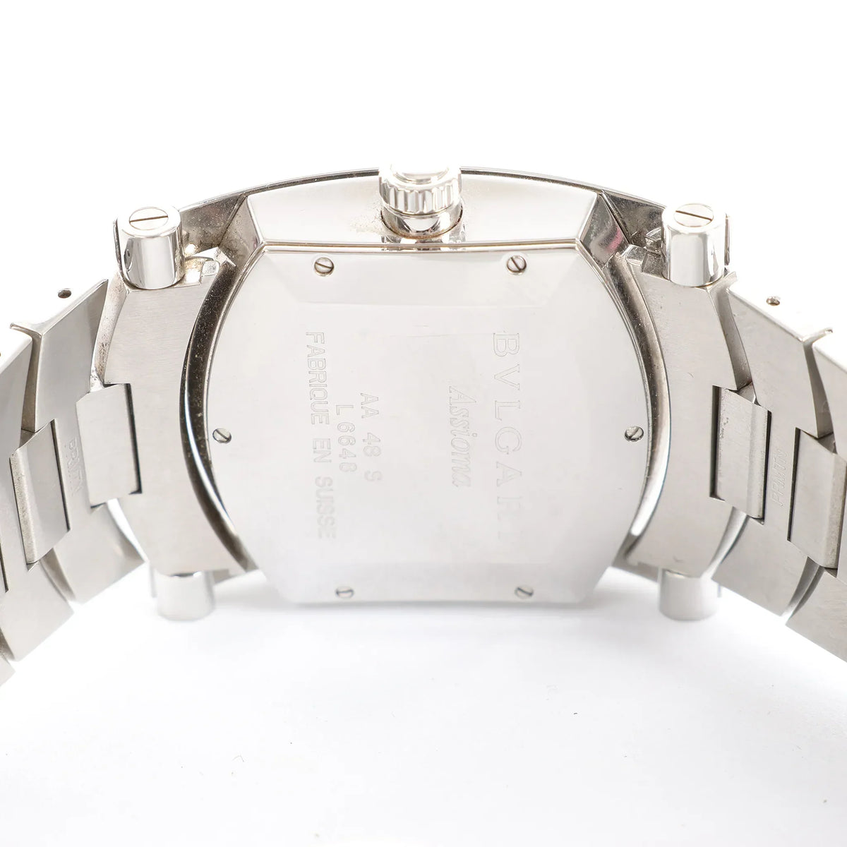 Bvlgari Assioma AA48S L6648 SS WZ Watch with Beige Dial