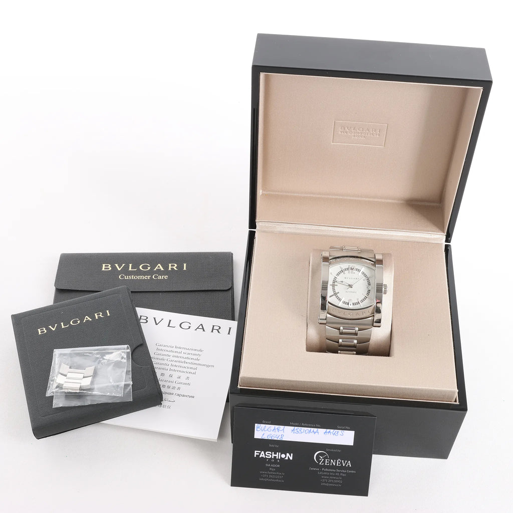 Bvlgari Assioma AA48S L6648 SS WZ Watch with Beige Dial