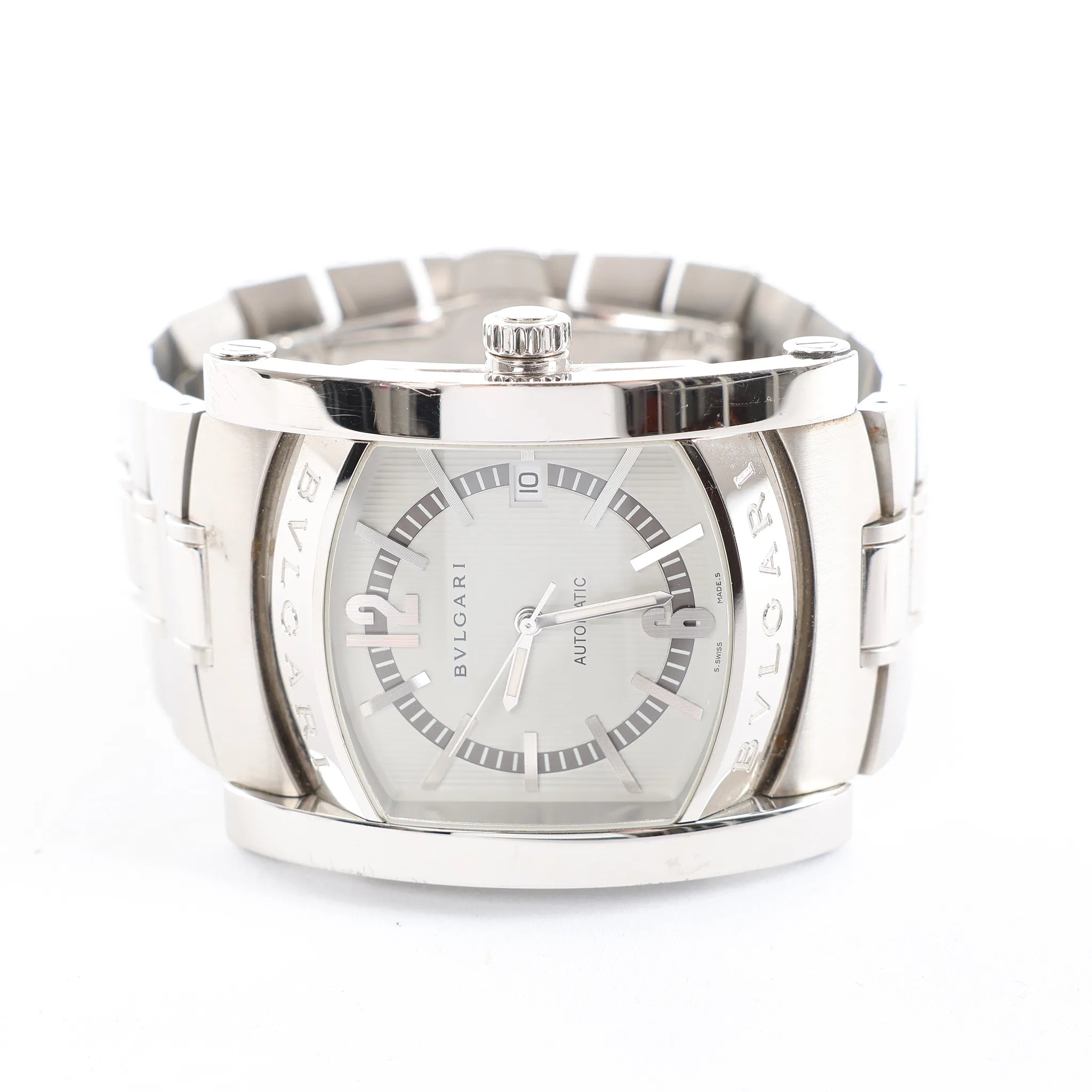 Bvlgari Assioma AA48S L6648 SS WZ Watch with Beige Dial