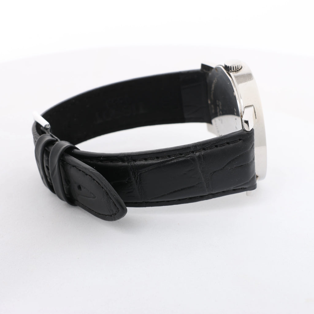 Bvlgari Bvlgari BB41SL O 0251 Manual-winding SS x Leather Watch Black Dial