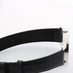 Bvlgari Bvlgari BB41SL O 0251 Manual-winding SS x Leather Watch Black Dial