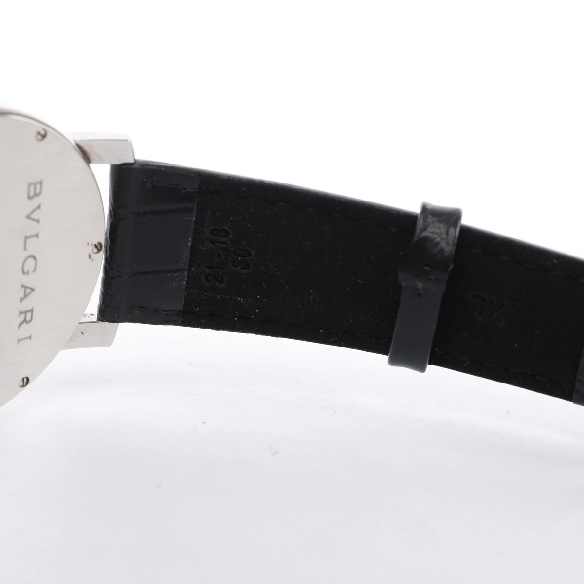 Bvlgari Bvlgari BB41SL O 0251 Manual-winding SS x Leather Watch Black Dial
