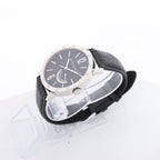 Bvlgari Bvlgari BB41SL O 0251 Manual-winding SS x Leather Watch Black Dial