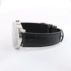 Bvlgari Bvlgari BB41SL O 0251 Manual-winding SS x Leather Watch Black Dial
