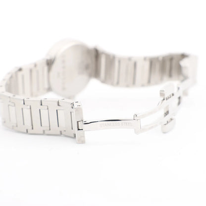 Bvlgari BB23S SS x QZ Uhr mit Muschelzifferblatt