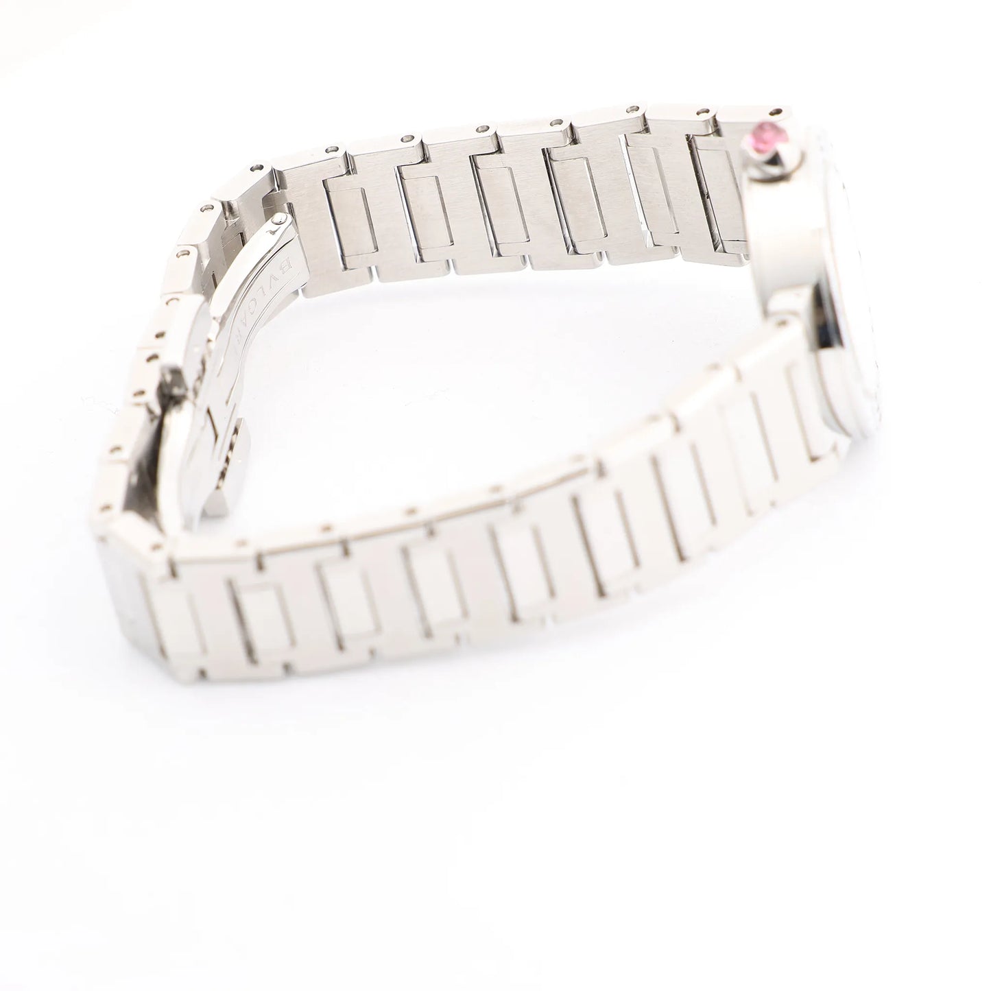 Bvlgari BB23S SS x QZ Uhr mit Muschelzifferblatt