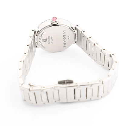 Bvlgari BB23S SS x QZ Uhr mit Muschelzifferblatt