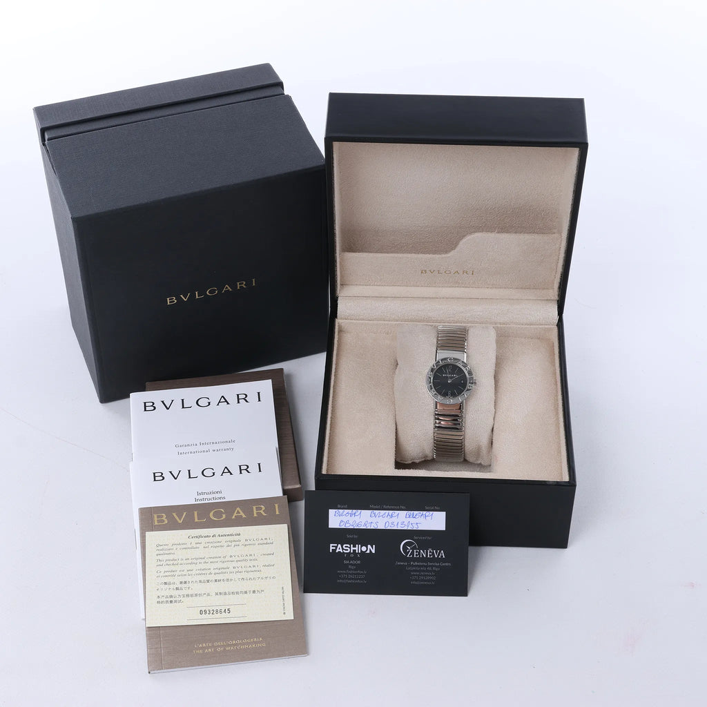Bvlgari Bvlgari Bvlgari Tubogas BB262TS D313155 SS QZ Watch with Black Dial
