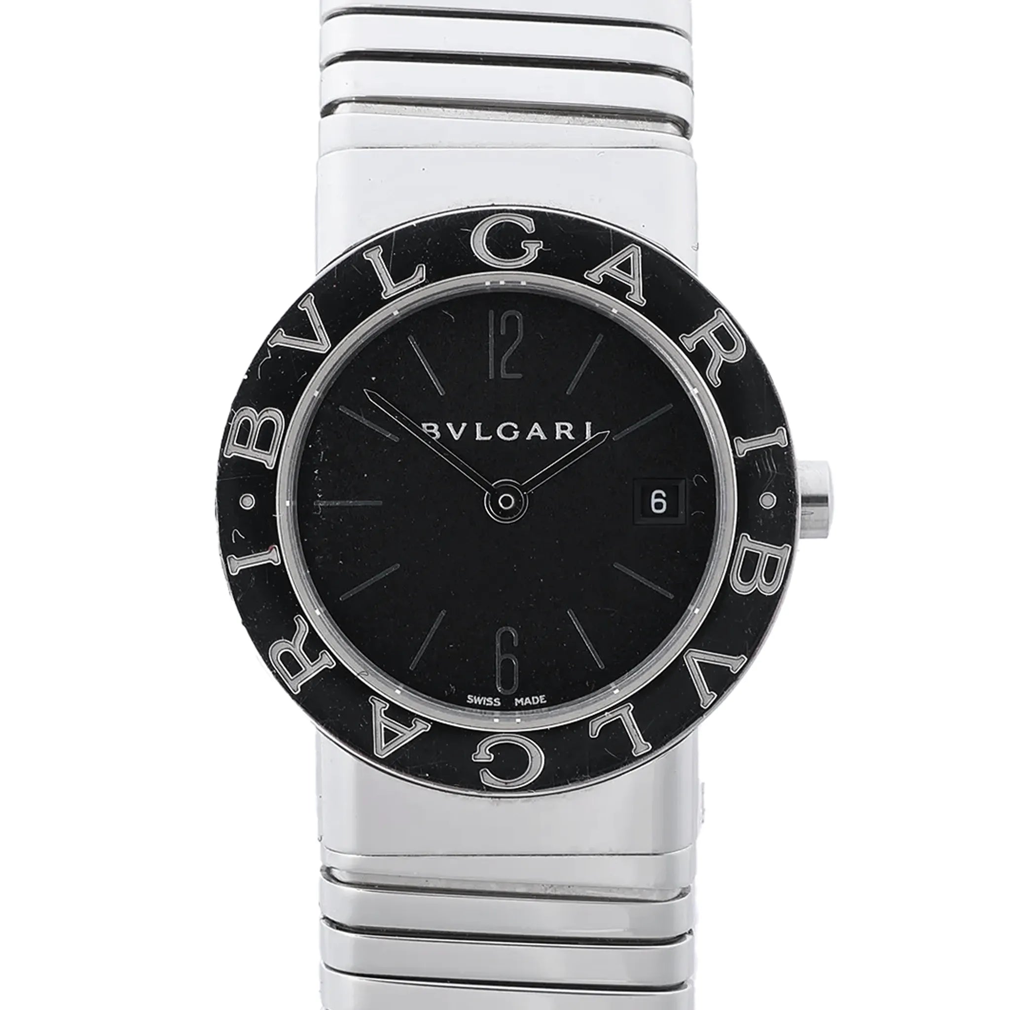 Bvlgari Bvlgari Bvlgari Tubogas BB262TS D313155 SS QZ Watch with Black Dial
