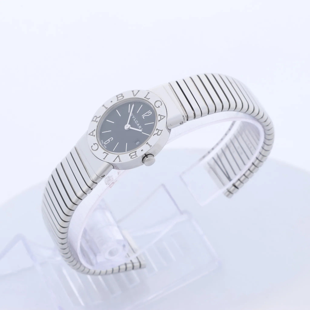 Bvlgari Bvlgari Bvlgari Tubogas BB262TS D313155 SS QZ Watch with Black Dial