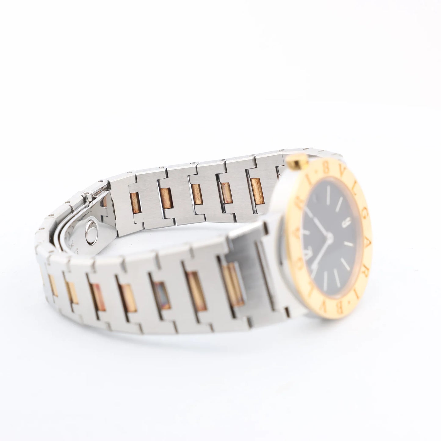 Bvlgari Bvlgari Bvlgari BB26SGD F138283 SS×YG QZ Uhr mit schwarzem Zifferblatt