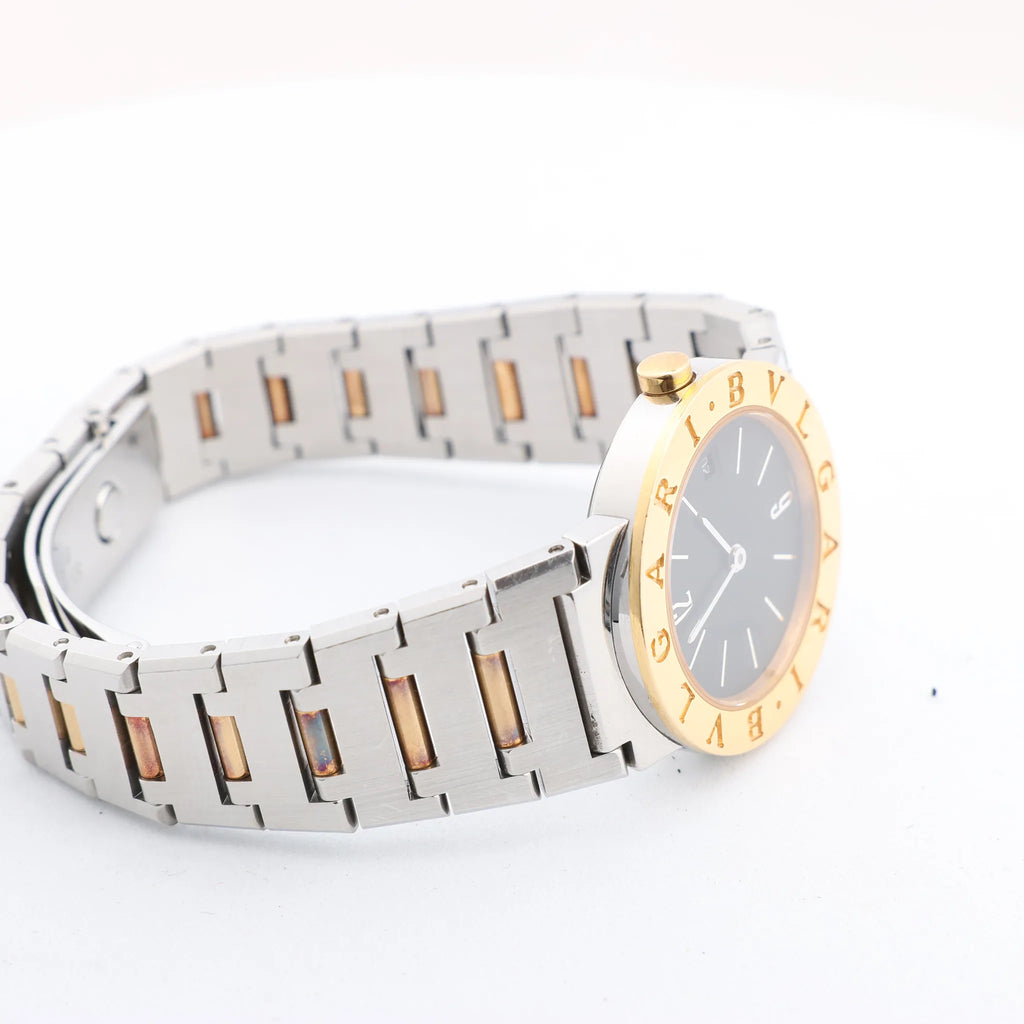 Bvlgari Bvlgari Bvlgari BB26SGD F138283 SS×YG QZ Black Dial Watch