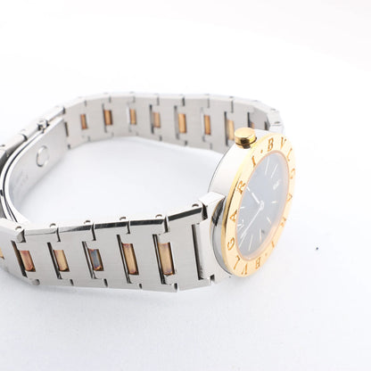 Bvlgari Bvlgari Bvlgari BB26SGD F138283 SS×YG QZ Uhr mit schwarzem Zifferblatt