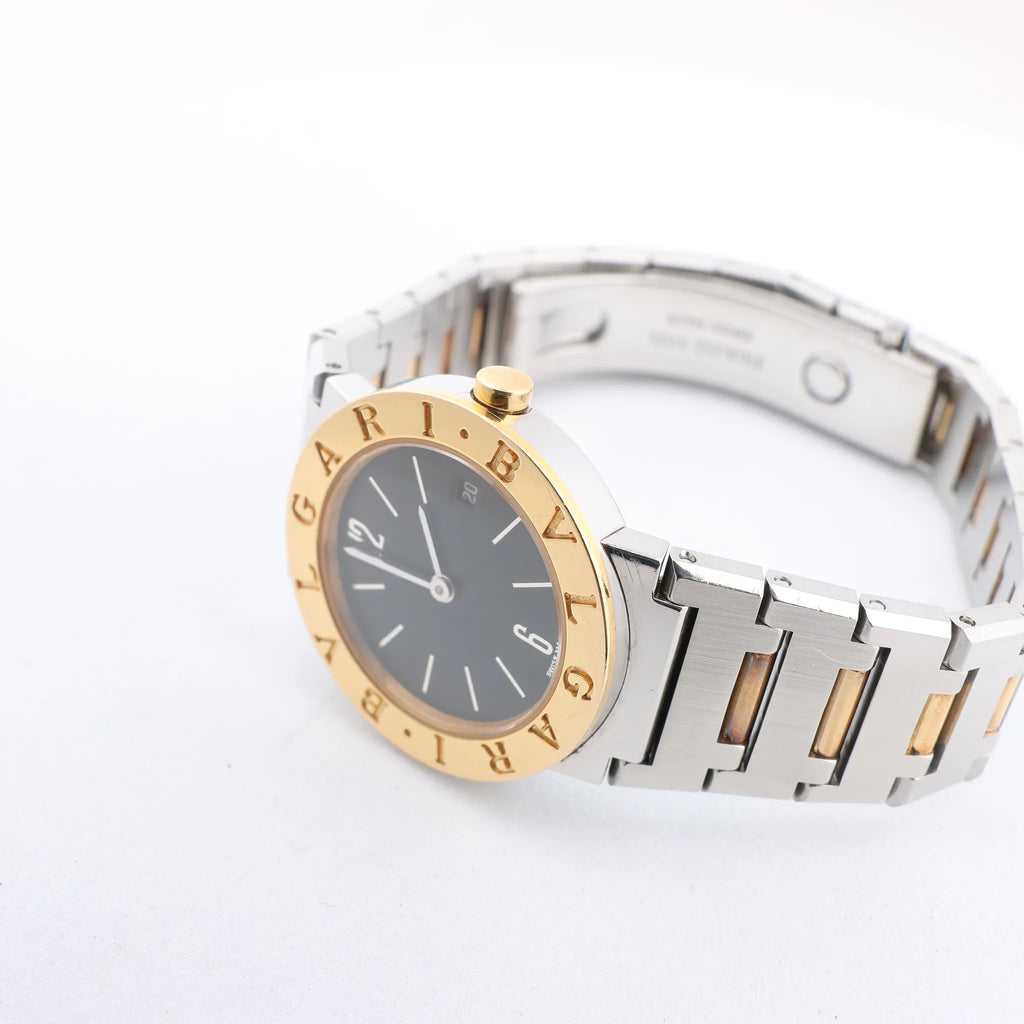 Bvlgari Bvlgari Bvlgari BB26SGD F138283 SS×YG QZ Black Dial Watch