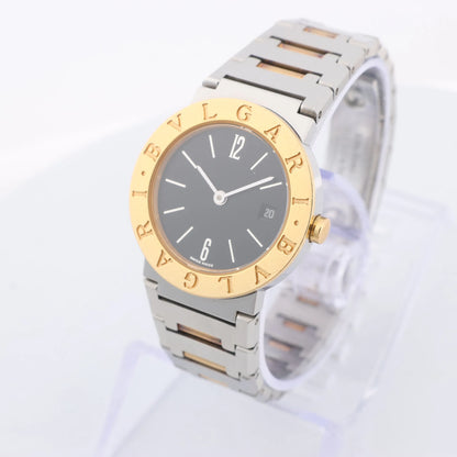 Bvlgari Bvlgari Bvlgari BB26SGD F138283 SS×YG QZ Uhr mit schwarzem Zifferblatt