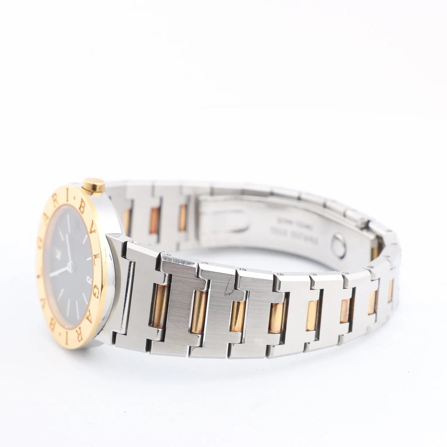 Bvlgari Bvlgari Bvlgari BB26SGD F138283 SS×YG QZ Uhr mit schwarzem Zifferblatt