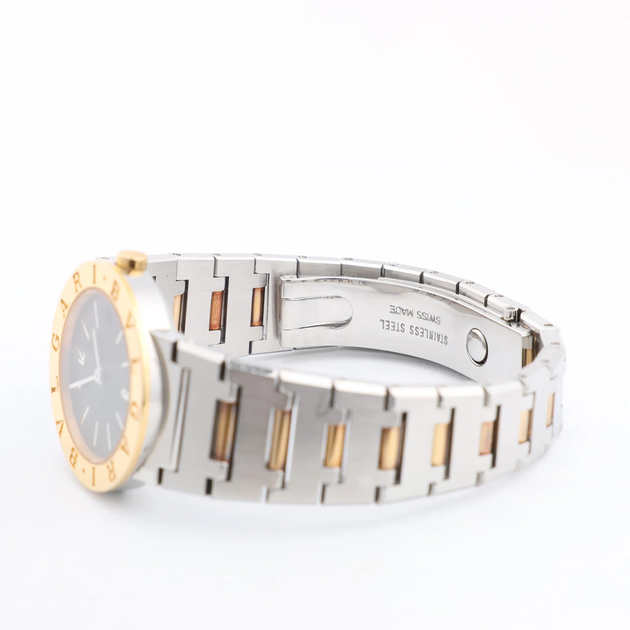 Bvlgari Bvlgari Bvlgari BB26SGD F138283 SS×YG QZ Black Dial Watch