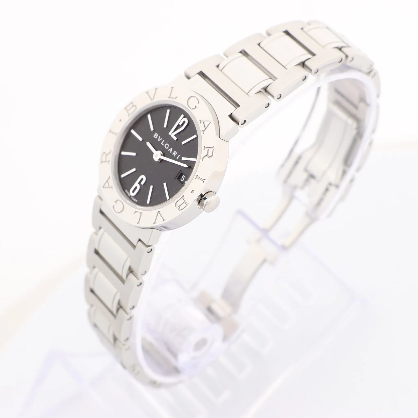 Bvlgari Bvlgari Bvlgari  BB26SS D395848 SS QZ Watch with Black Dial