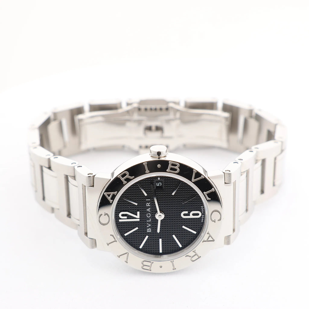 Bvlgari Bvlgari Bvlgari  BB26SS D395848 SS QZ Watch with Black Dial