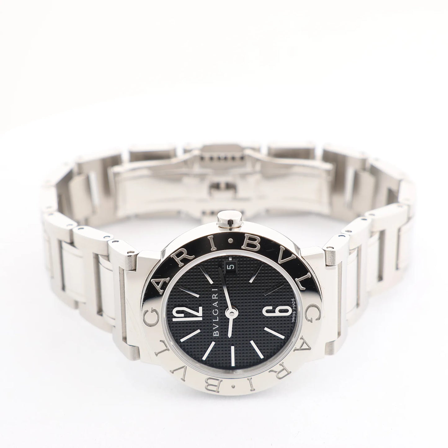 Bvlgari Bvlgari Bvlgari  BB26SS D395848 SS QZ Watch with Black Dial