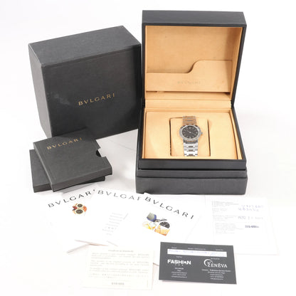 Bvlgari Bvlgari Bvlgari BB30SS D317440 SS QZ Uhr mit schwarzem Zifferblatt