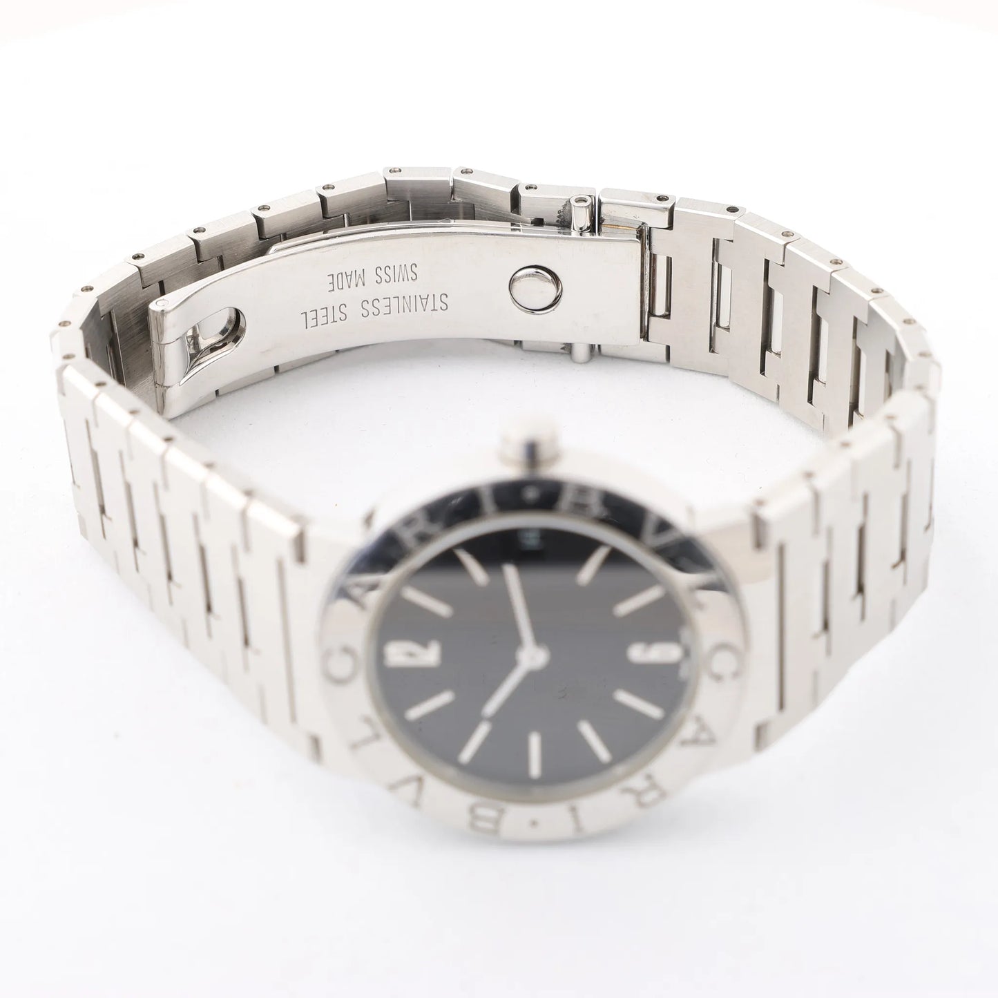 Bvlgari Bvlgari Bvlgari BB30SS D317440 SS QZ Watch with Black Dial