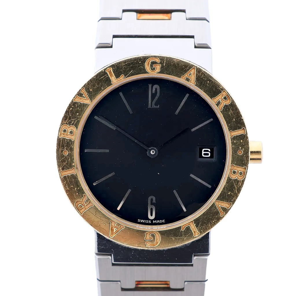 Bvlgari Bvlgari Bvlgari BB33SGD F122031 SS×YG QZ Watch with Black Dial