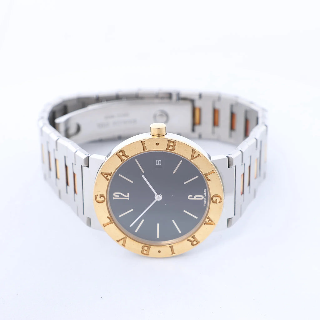 Bvlgari Bvlgari Bvlgari BB33SGD F122031 SS×YG QZ Watch with Black Dial