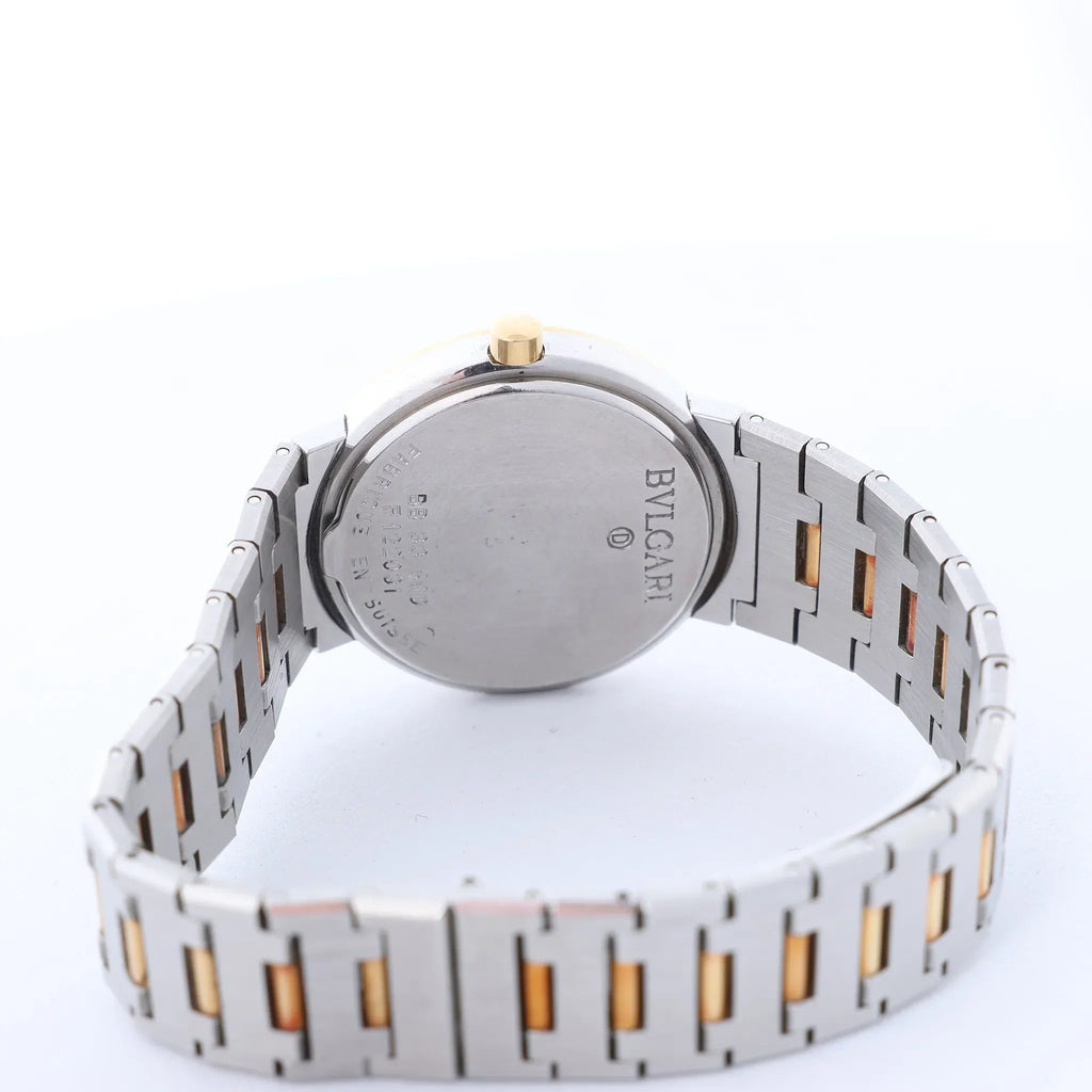 Bvlgari Bvlgari Bvlgari BB33SGD F122031 SS×YG QZ Watch with Black Dial
