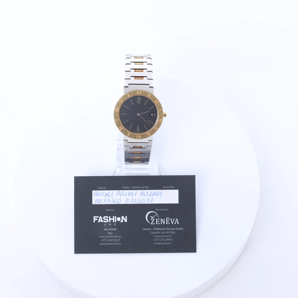 Bvlgari Bvlgari Bvlgari BB33SGD F122031 SS×YG QZ Watch with Black Dial