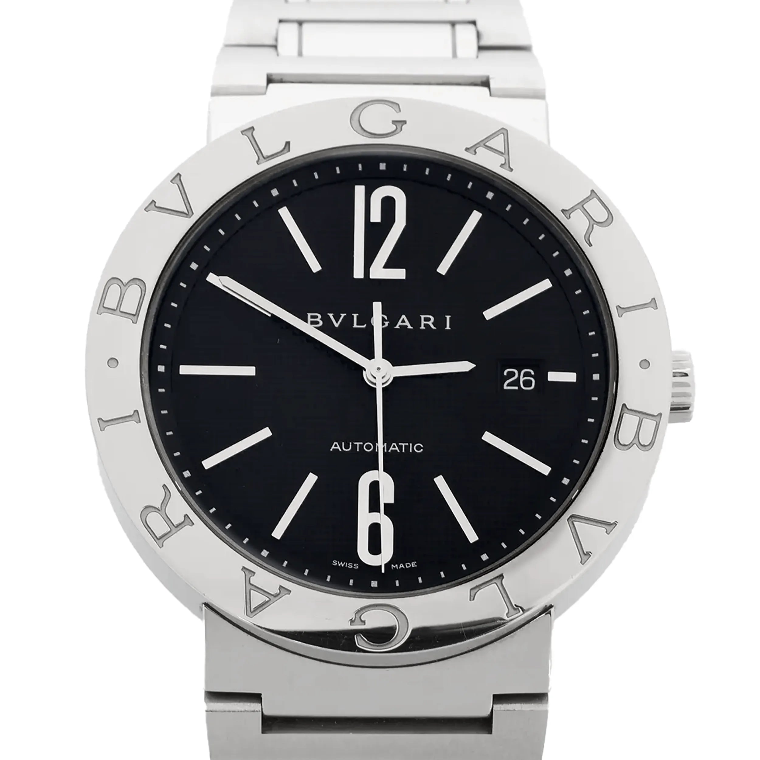 Bvlgari Bvlgari Bvlgari BB42SSAUTO O12360 SS AT Watch with Black Dial