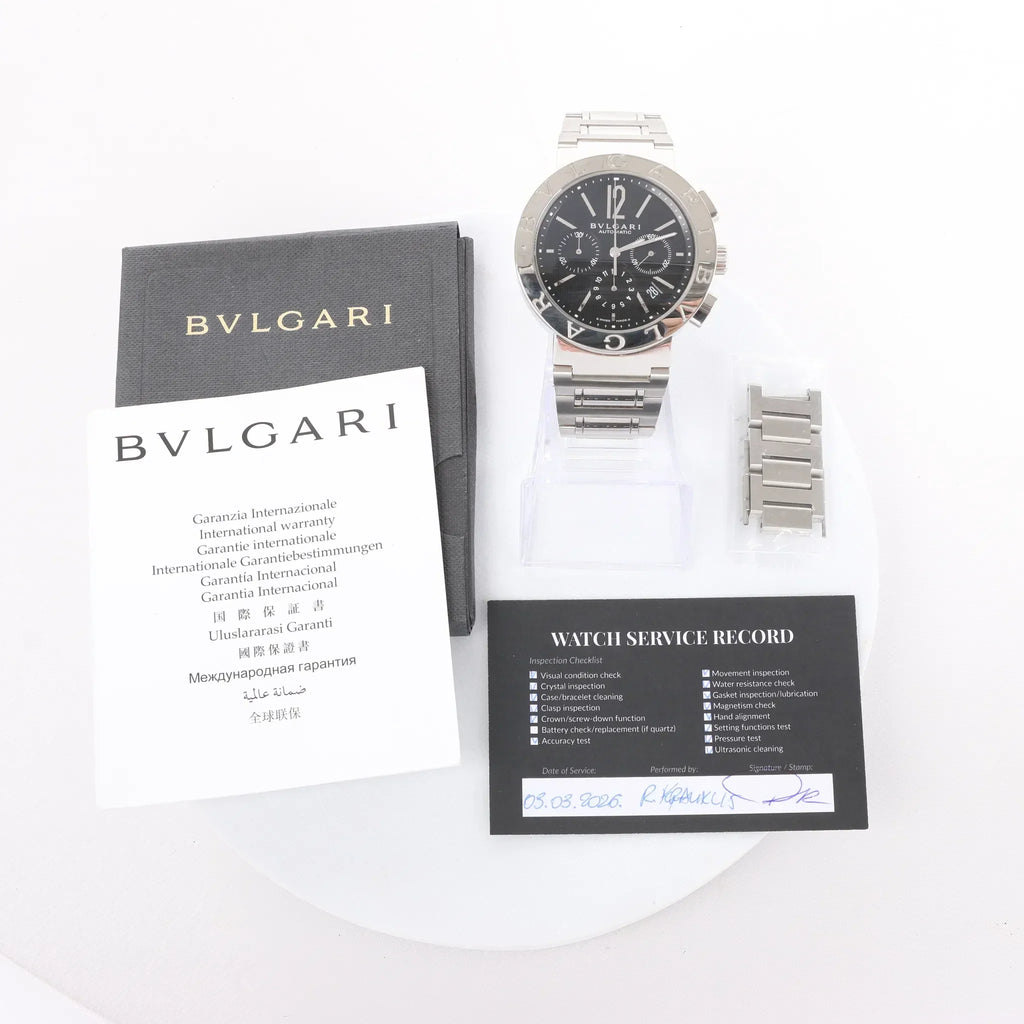 Bvlgari Bvlgari Bvlgari BB42SSCH O3235 SS AT Watch with Black Dial