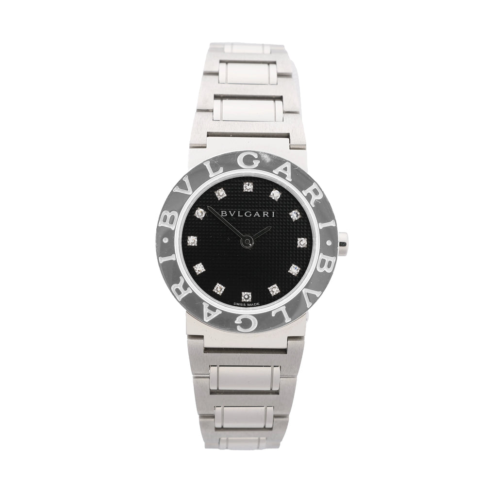 Reloj Bvlgari Bvlgari Bvlgari BBL26S PO8142 de Cuarzo de Acero Inoxidable con Esfera Negra