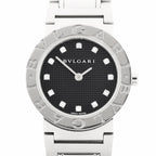 Bvlgari Bvlgari Bvlgari BBL26S PO8142 SS QZ Watch with Black Dial