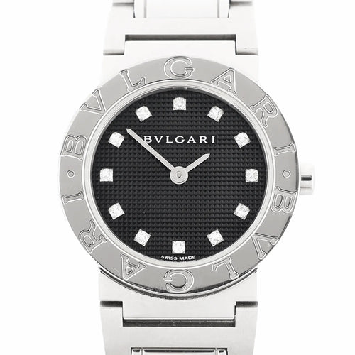 Reloj Bvlgari Bvlgari Bvlgari BBL26S PO8142 de Cuarzo de Acero Inoxidable con Esfera Negra