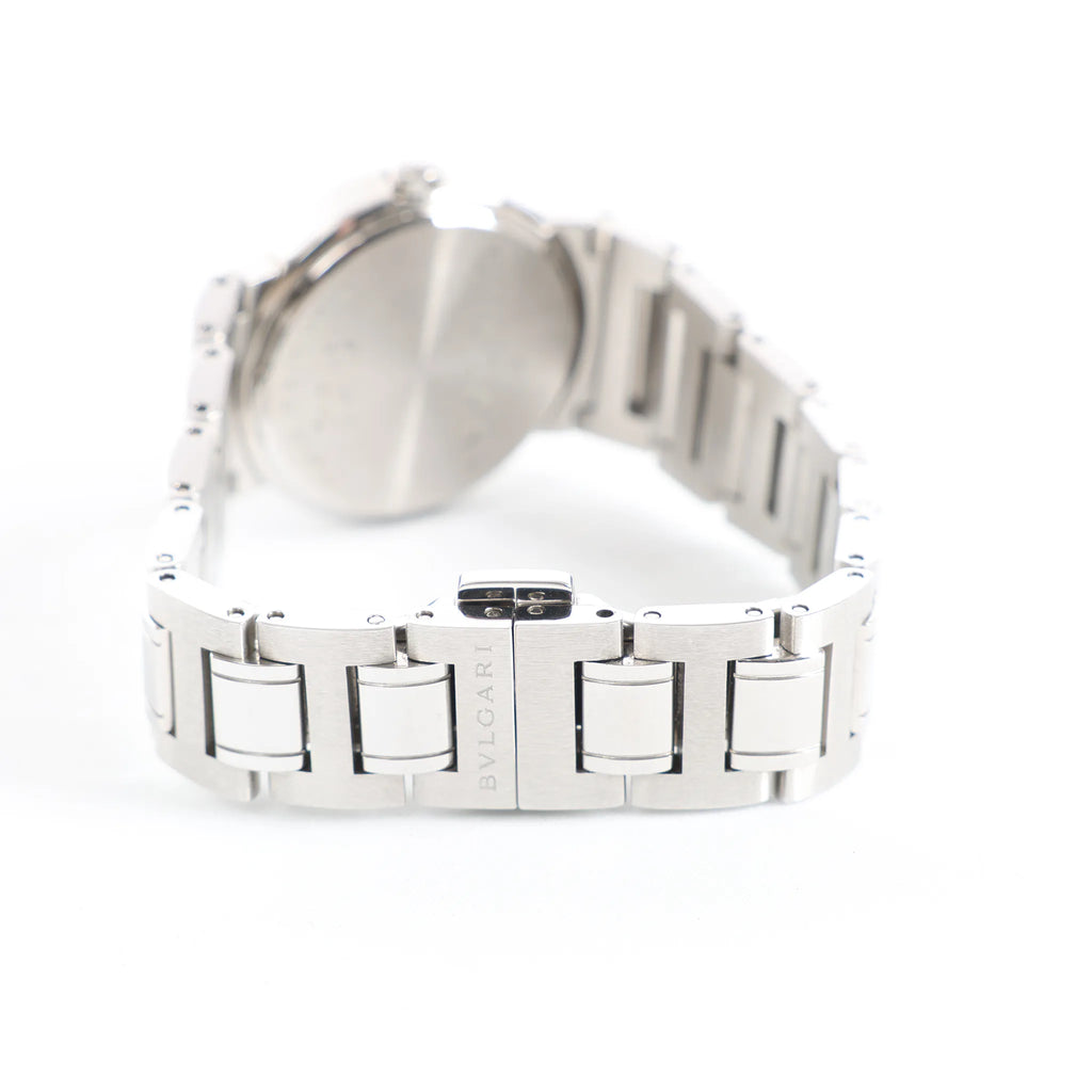 Bvlgari Bvlgari Bvlgari BBL26S PO8142 SS QZ Watch with Black Dial