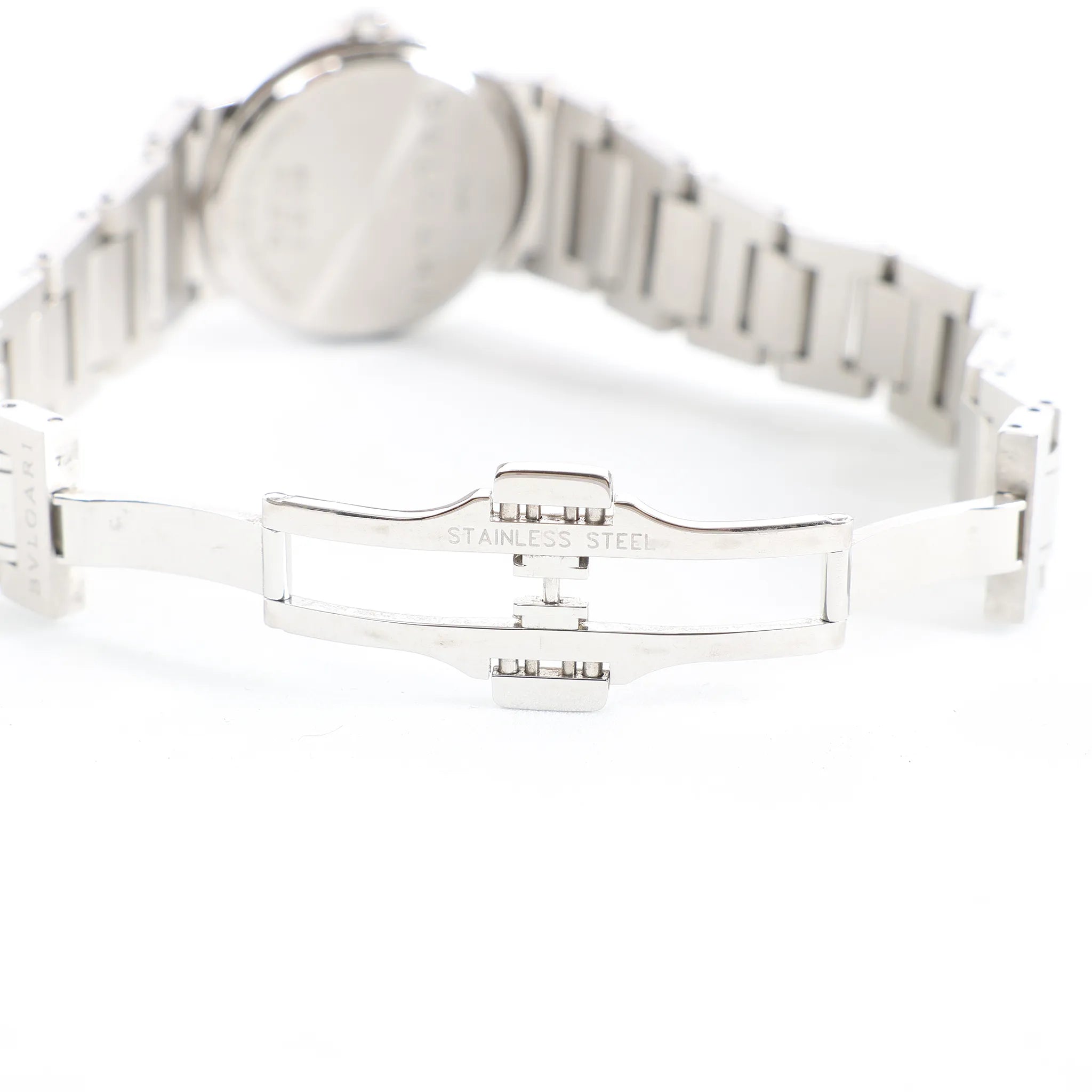 Bvlgari Bvlgari Bvlgari BBL26S PO8142 SS QZ Watch with Black Dial