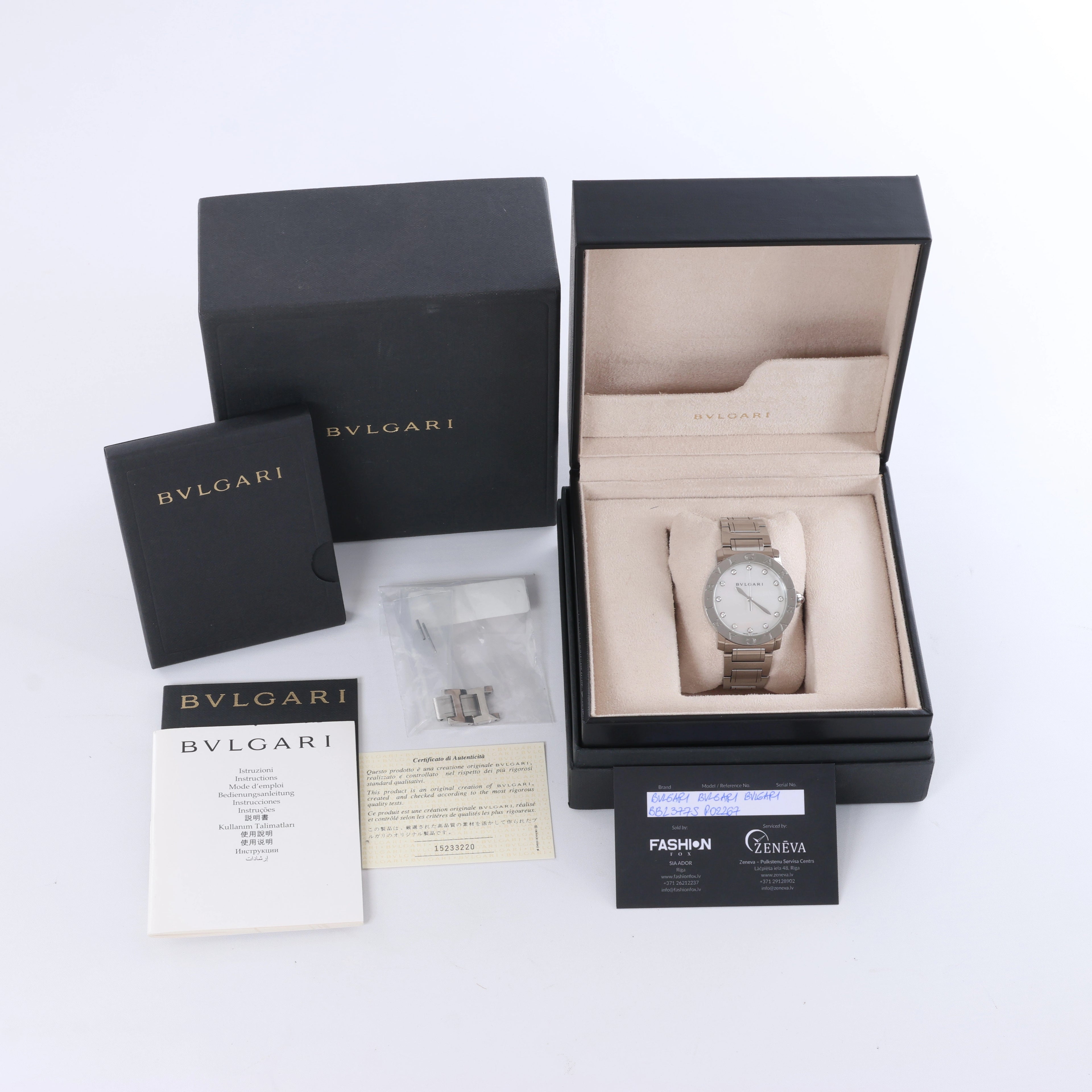 Bvlgari Bvlgari Bvlgari BB42SSCH O3235 SS AT Reloj con Esfera Negra