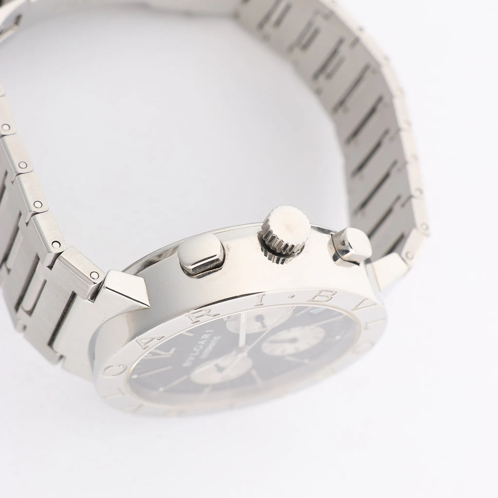 Bvlgari Bvlgari Bvlgari Chronograph BB38SSCH SS AT Watch with Black Dial