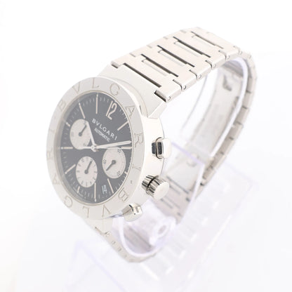 Bvlgari Bvlgari Bvlgari Chronograph BB38SSCH SS AT Watch with Black Dial