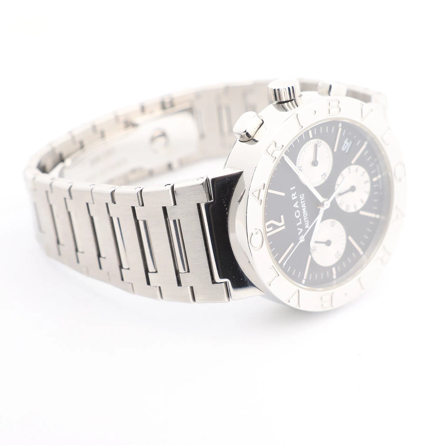 Bvlgari Bvlgari Bvlgari Chronograph BB38SSCH SS AT Watch with Black Dial